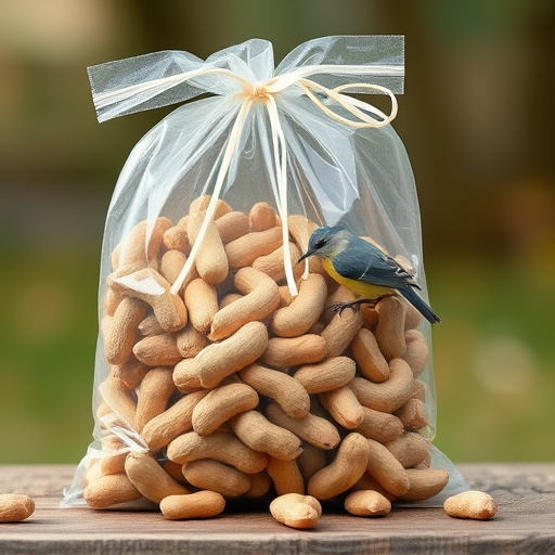 Bag of peanuts for wild birds