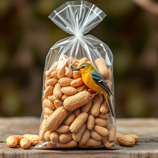 Bag of premium peanuts for wild birds