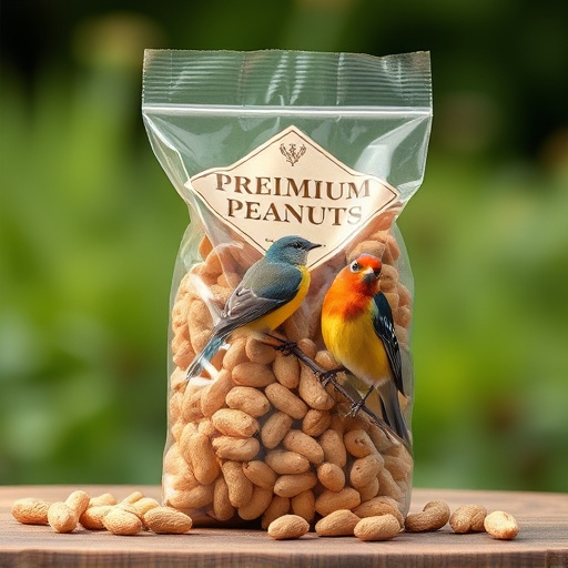 Bag of premium peanuts for wild birds