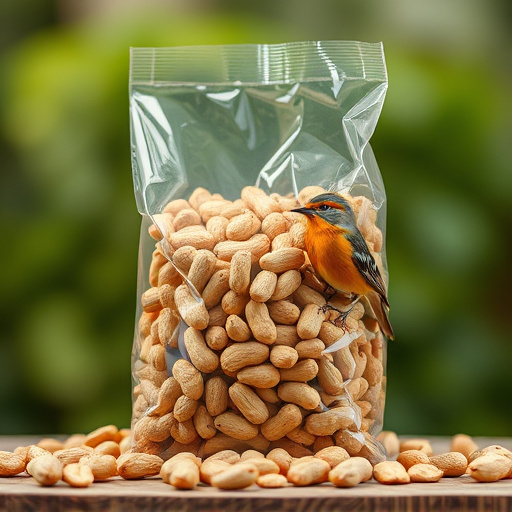 Bag of premium peanuts for wild birds