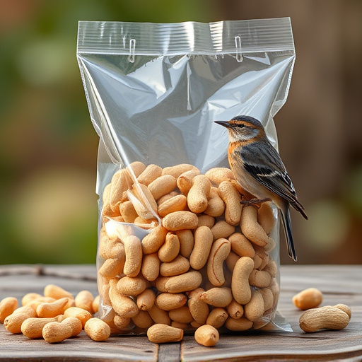 Bag of premium peanuts for wild birds