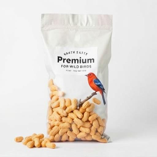 Bag of premium peanuts for wild birds