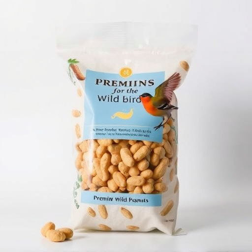 Bag of premium peanuts for wild birds