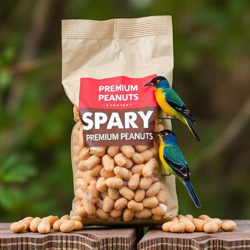 Bag of premium peanuts for wild birds