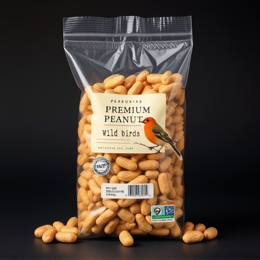 Bag of premium peanuts for wild birds