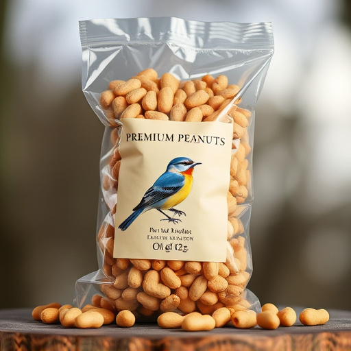 Bag of premium peanuts for wild birds