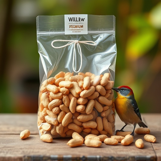Bag of premium peanuts for wild birds
