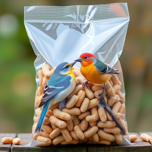 Bag of premium peanuts for wild birds