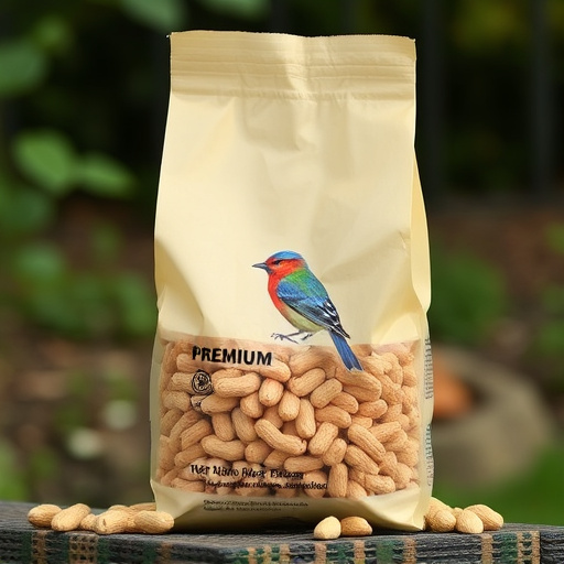 Bag of premium peanuts for wild birds