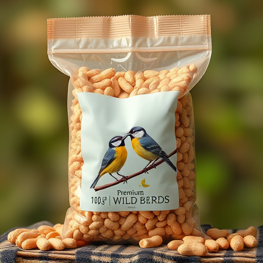 Bag of premium peanuts for wild birds