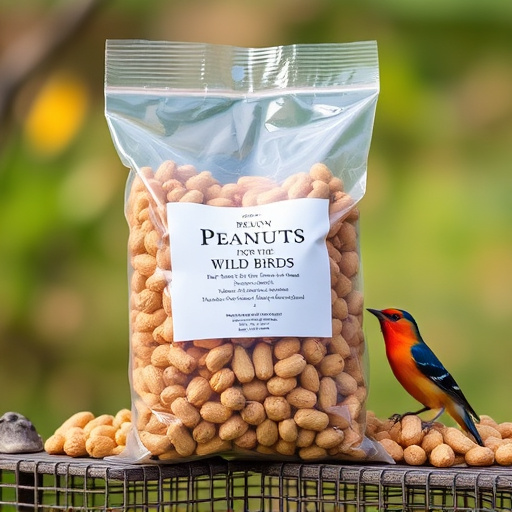 Bag of premium peanuts for wild birds