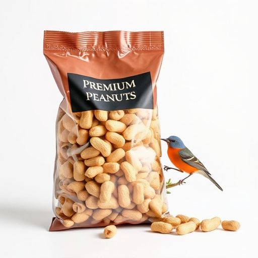 Bag of premium peanuts for wild birds