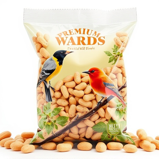Bag of premium peanuts for wild birds