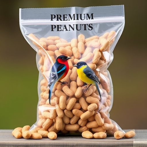 Bag of premium peanuts for wild birds