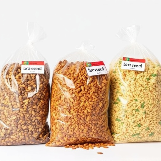 Bags of mixed bird seed varieties