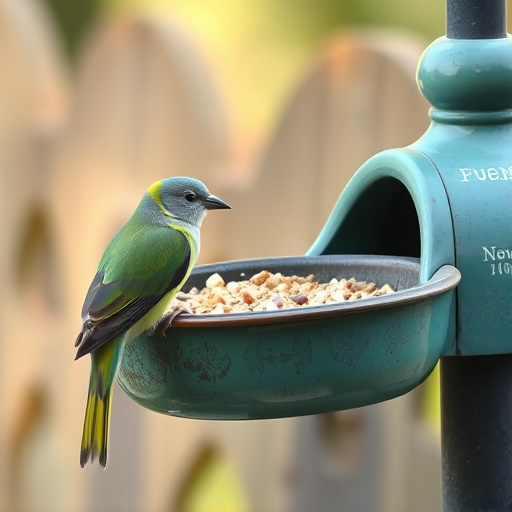 Bird feeding bowl with no wheat food