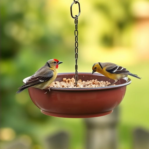 Bird feeding bowl with no wheat food