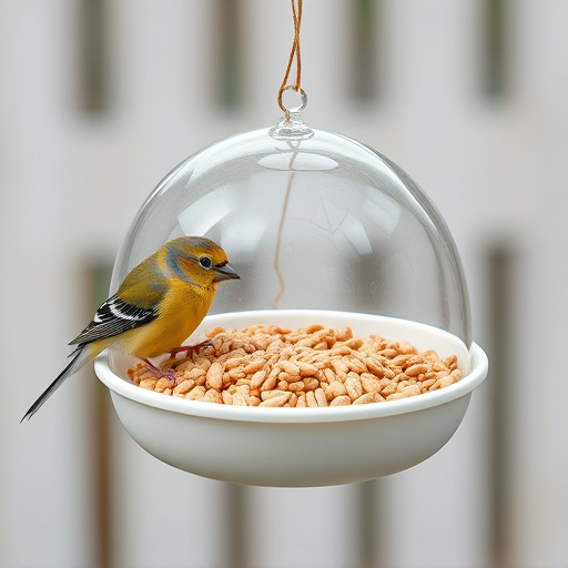 Bird feeding bowl with no wheat food