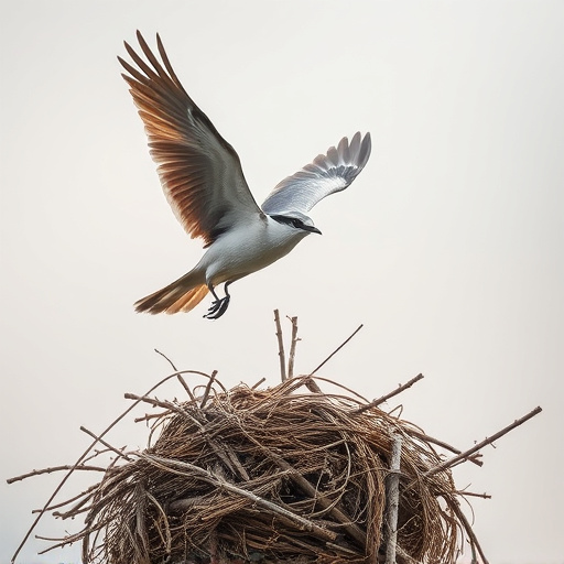 Bird flying from unused nesting spot