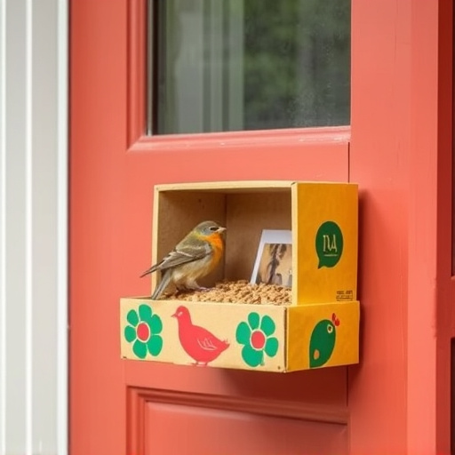Bird food box left at front door