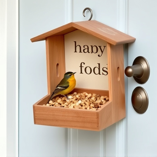 Bird food box left at front door