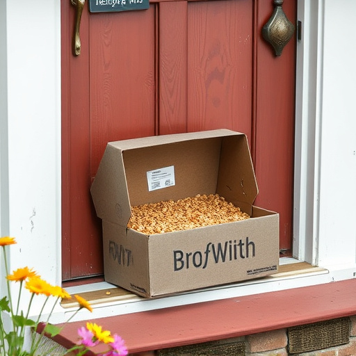 Bird food box left at front door
