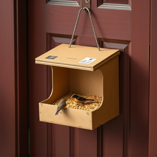 Bird food box left at front door
