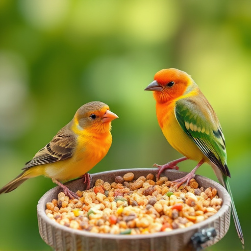 Bird food mix for sensitive birds