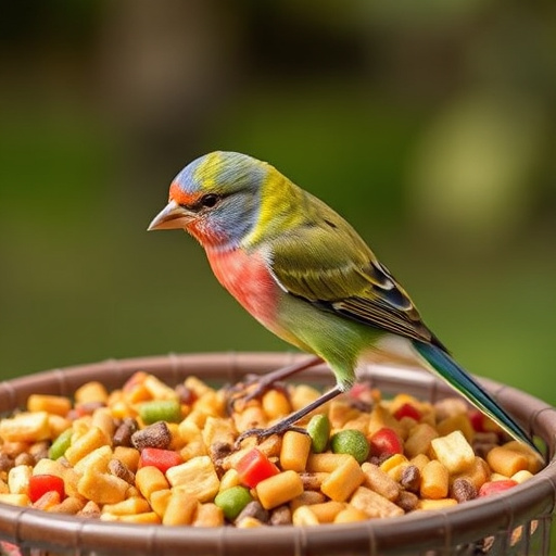 Bird food mix for sensitive birds