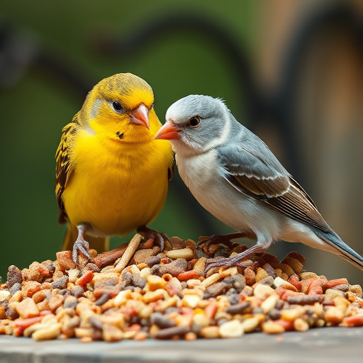 Bird food mix for sensitive birds
