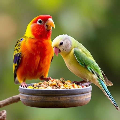 Bird food mix for sensitive birds
