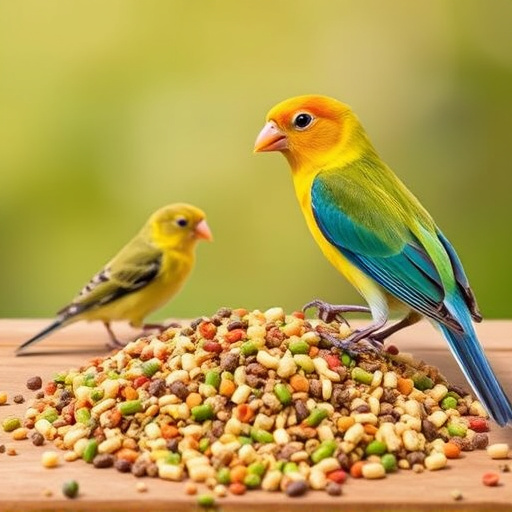 Bird food mix for sensitive birds