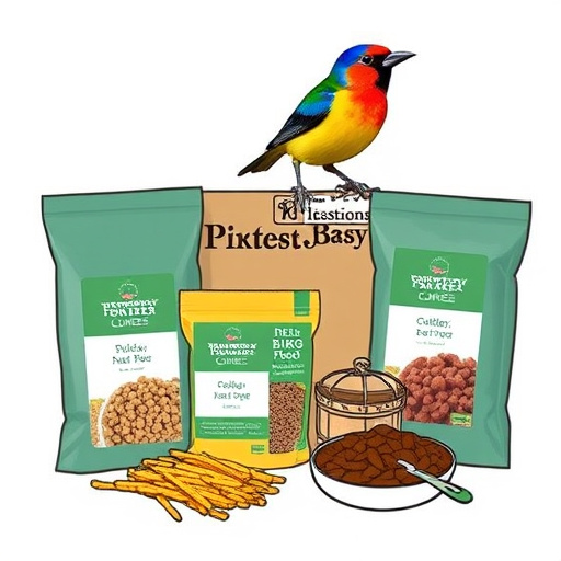 Bird food parcel with free delivery label