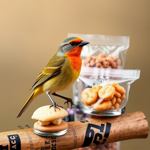 Bird food parcel with free delivery label