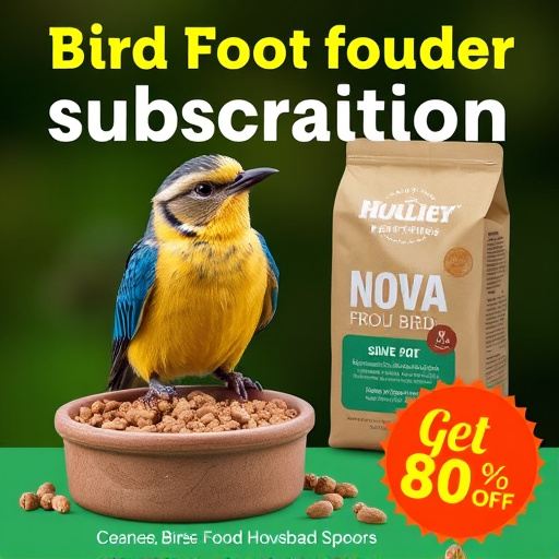 Bird food subscription with promotional offer