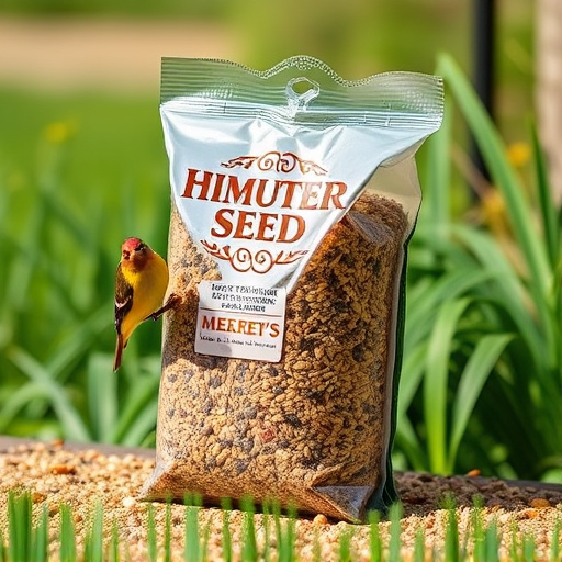 Bird seed bulk packaging outdoors