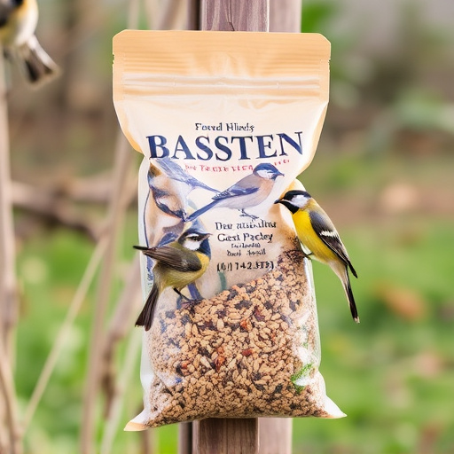 Bird seed bulk packaging outdoors