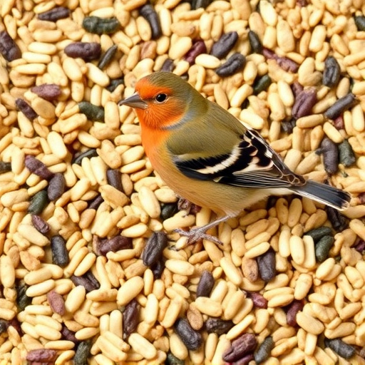 Bird seed mix for wheat-sensitive birds