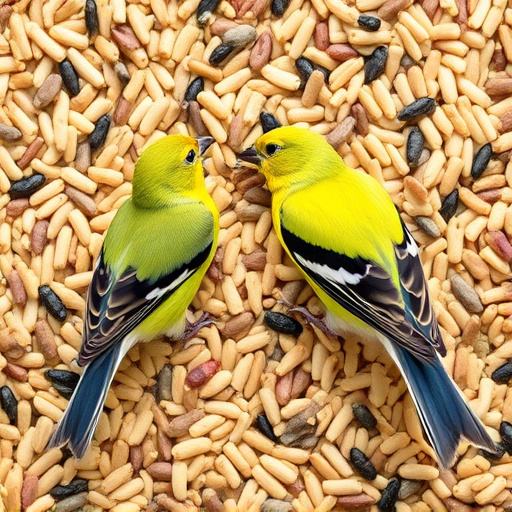 Bird seed mix for wheat-sensitive birds