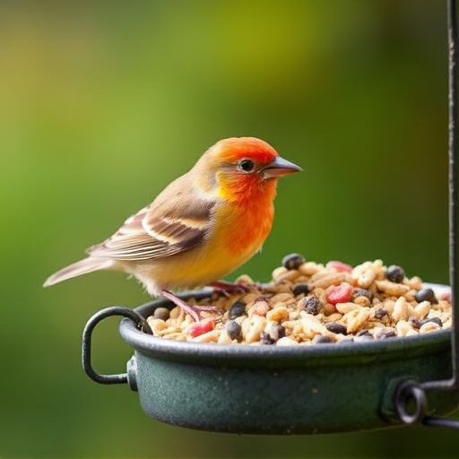 Bird seed mix for wheat-sensitive birds