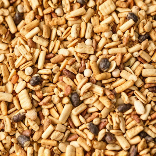 Bird seed pile with natural textures