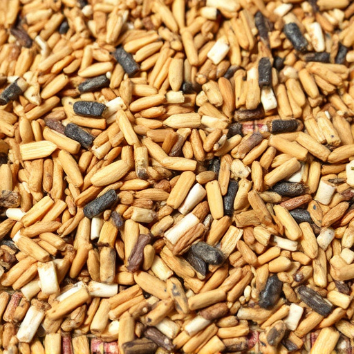 Bird seed pile with natural textures