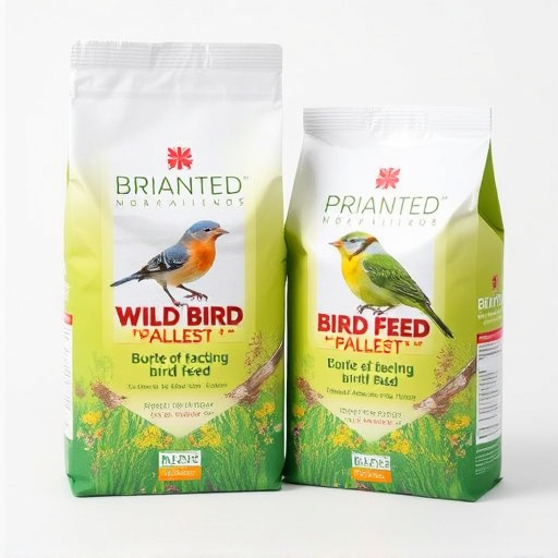 Branded UK wild bird feed packaging