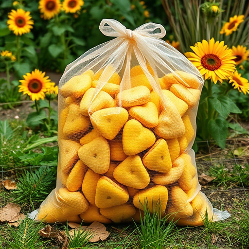 Bulk bag of sunflower hearts outdoors