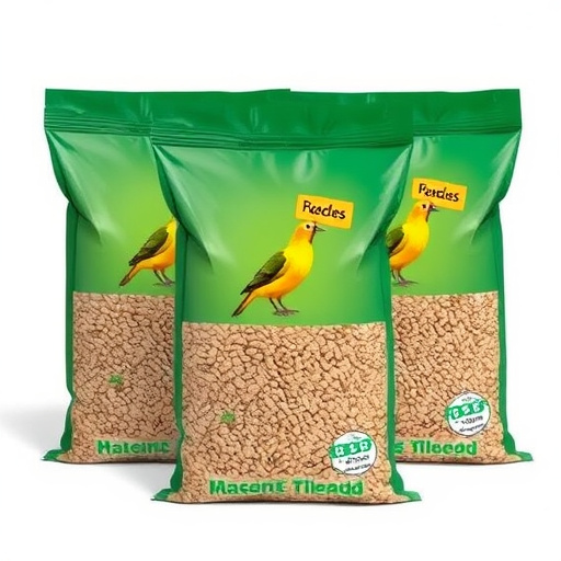 Bulk bird feed bags with price tags