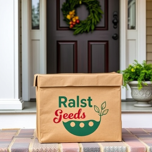 Bulk seed delivery box on doorstep