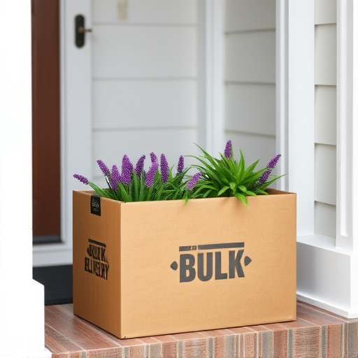 Bulk seed delivery box on doorstep