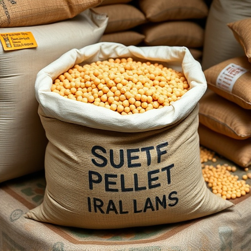 Bulk supply of suet pellets in sack