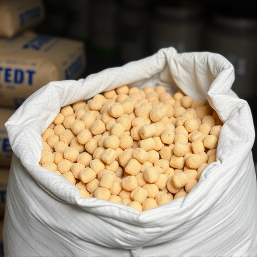 Bulk supply of suet pellets in sack