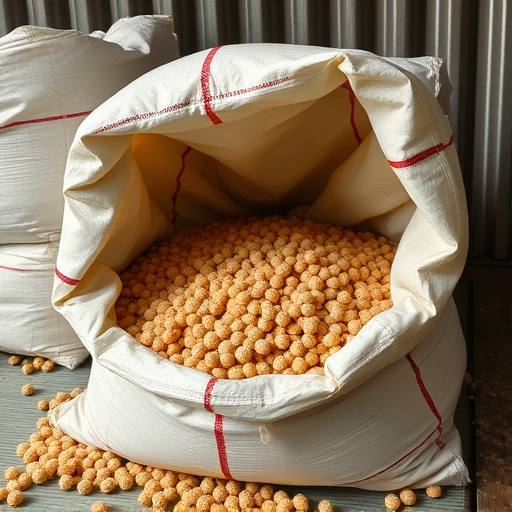 Bulk supply of suet pellets in sack